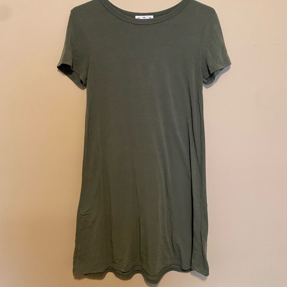 Green t-shirt dress